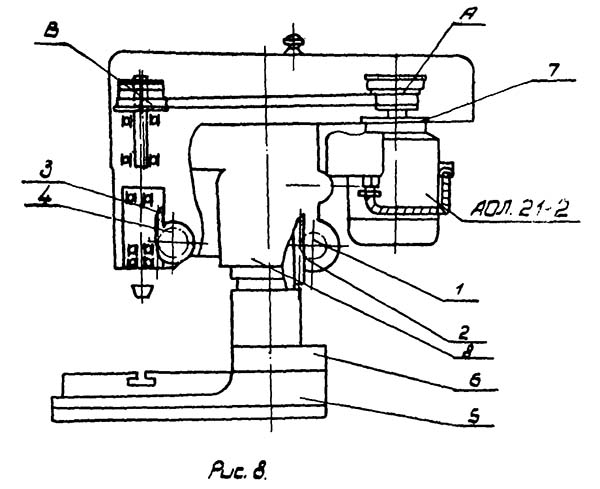 2А106П Схема кинематическая сверлильного станка